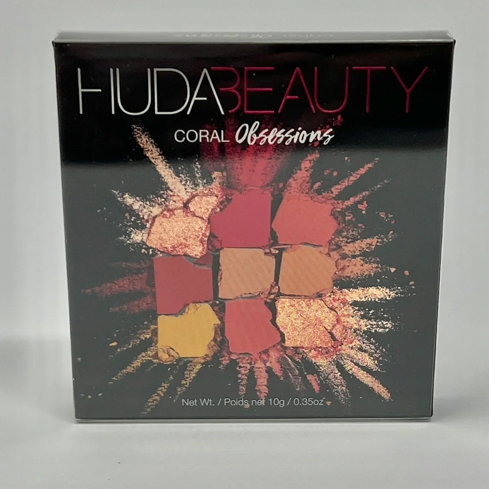 HUDA BEAUTY Coral & Peach Eyeshadow Palette — Warm Matte and Shimmer Mix